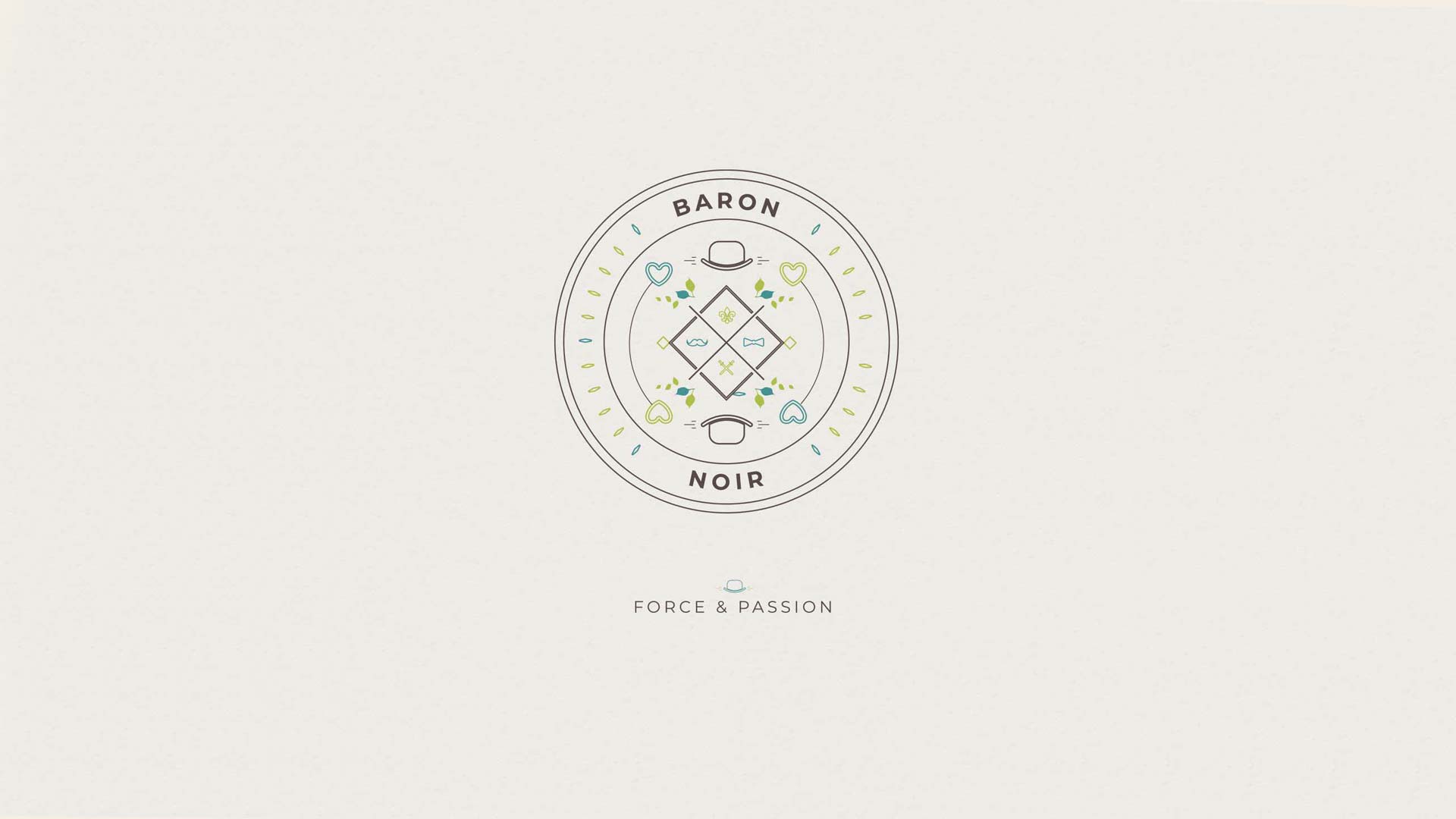 Graphisme et design du logo de Baron Noir. Graphiste et webdesigner Lyon.
