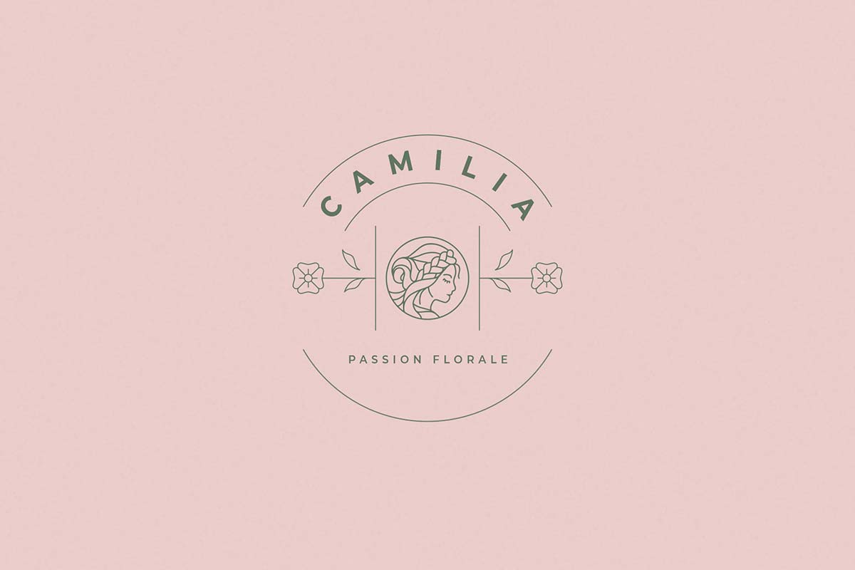 Création du logotype de Camilia, une marque de fleuriste franchisés basée à Paris et à Nantes.